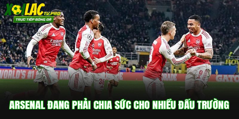 Arsenal đang phải chia sức cho nhiều đấu trường